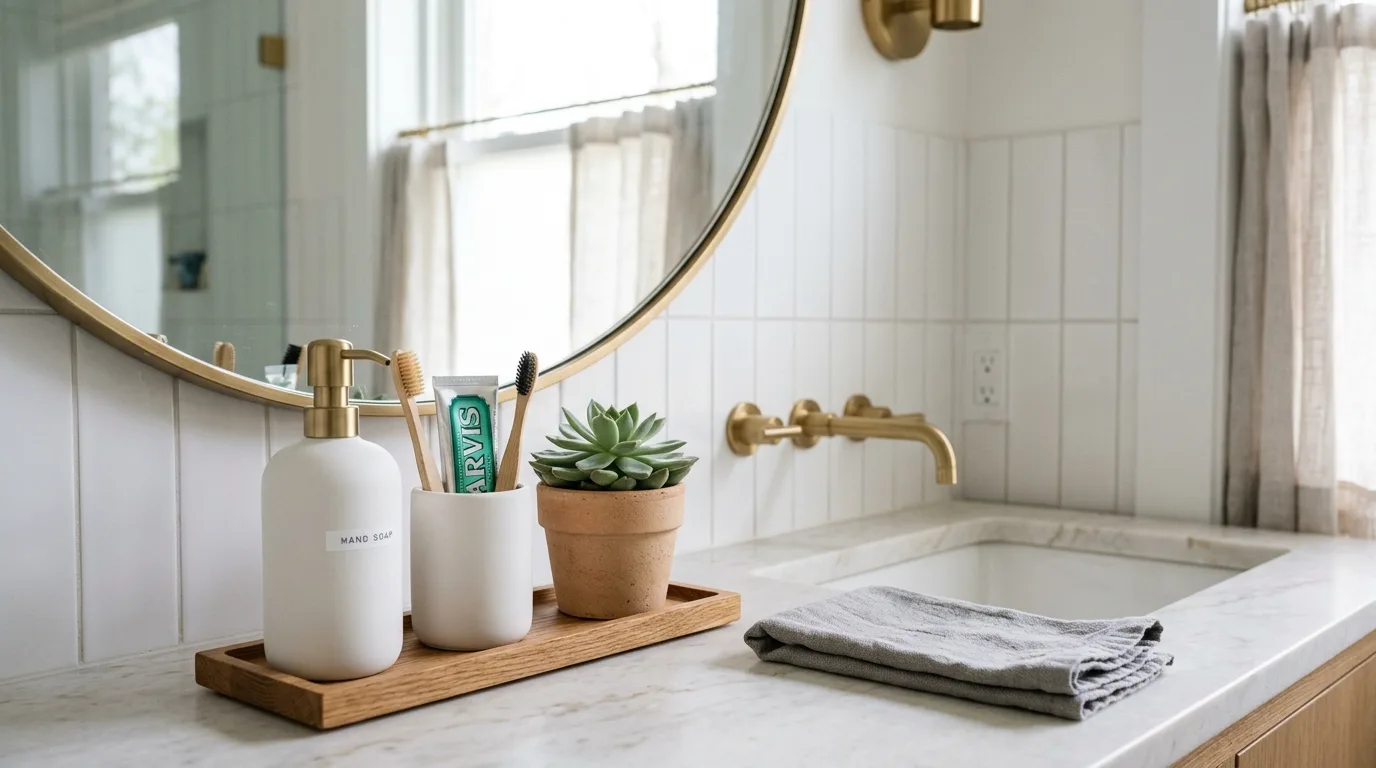 Make the medicine cabinet work harder inspiration for an organized bathroom.